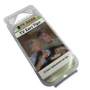 TV Ears Replacement Ear Tips 10-Pack Comply Foam Snap Tips Gray